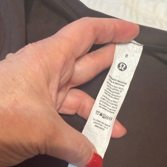 lululemon athletica Dark Brown Long Sleeve V-Neck Shirt - Picture 2 of 3